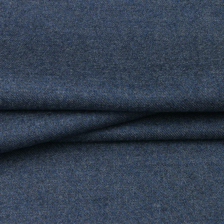A large number of stock 300g worsted pure wool fabric plain twill double-sided woolen cloth autumn and winter suit coat fabric
