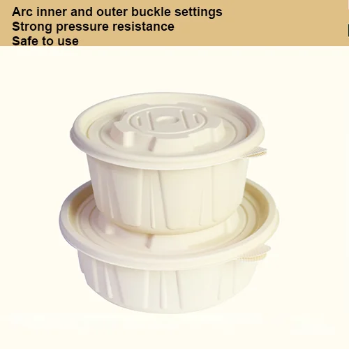 380ml 450ml 500ml 600ml 700ml 800ml 1000ml Eco Friendly  Disposable  Cornstarch Corn Starch Take out Salad Soup Bowl With Lid