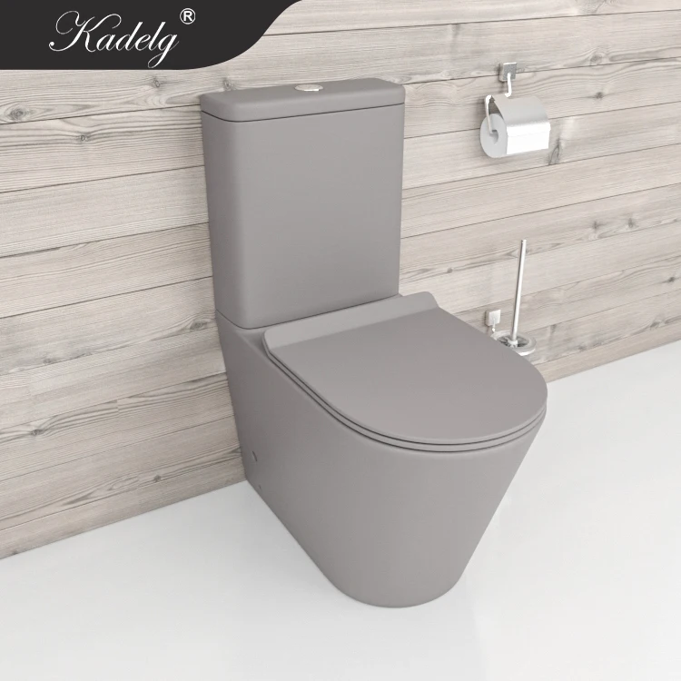 Австралийский стандартный матовый серый водяной туалет без оправы