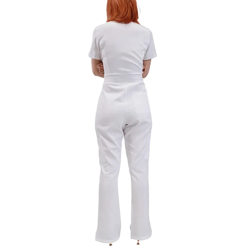 Wholesale Nurse Scrubs Suits Overalls Plus Size One Piece Women Medical Nursing Scrub Jumpsuit Fashion Scrub Uniforms Sets