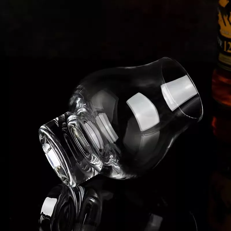 Creative pot-bellied 120ml professional tasting glass mini glass tulip whiskey shot glass