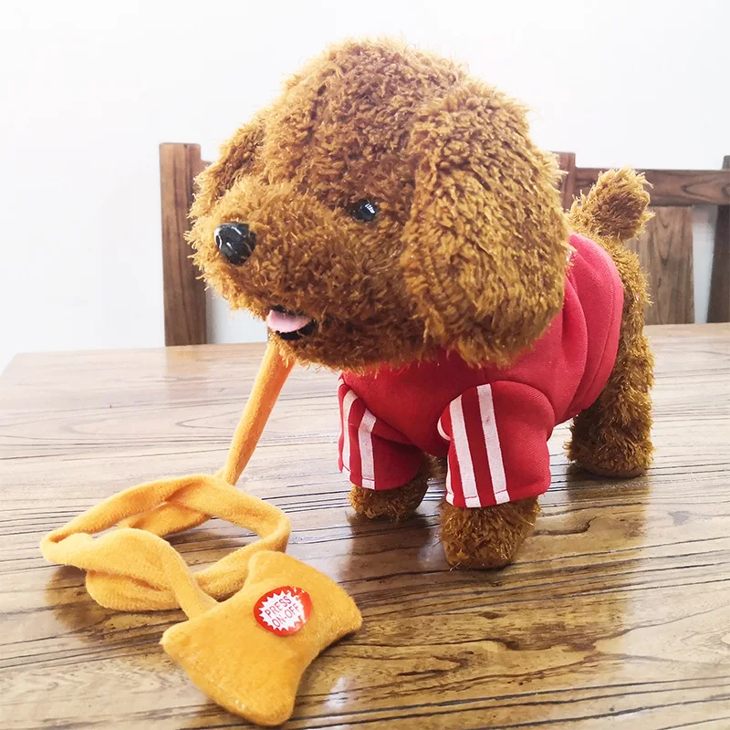 Animal Stuffed Plush Toys Simulation Electric Dog With Dressing Sweaters Navy Uniforms