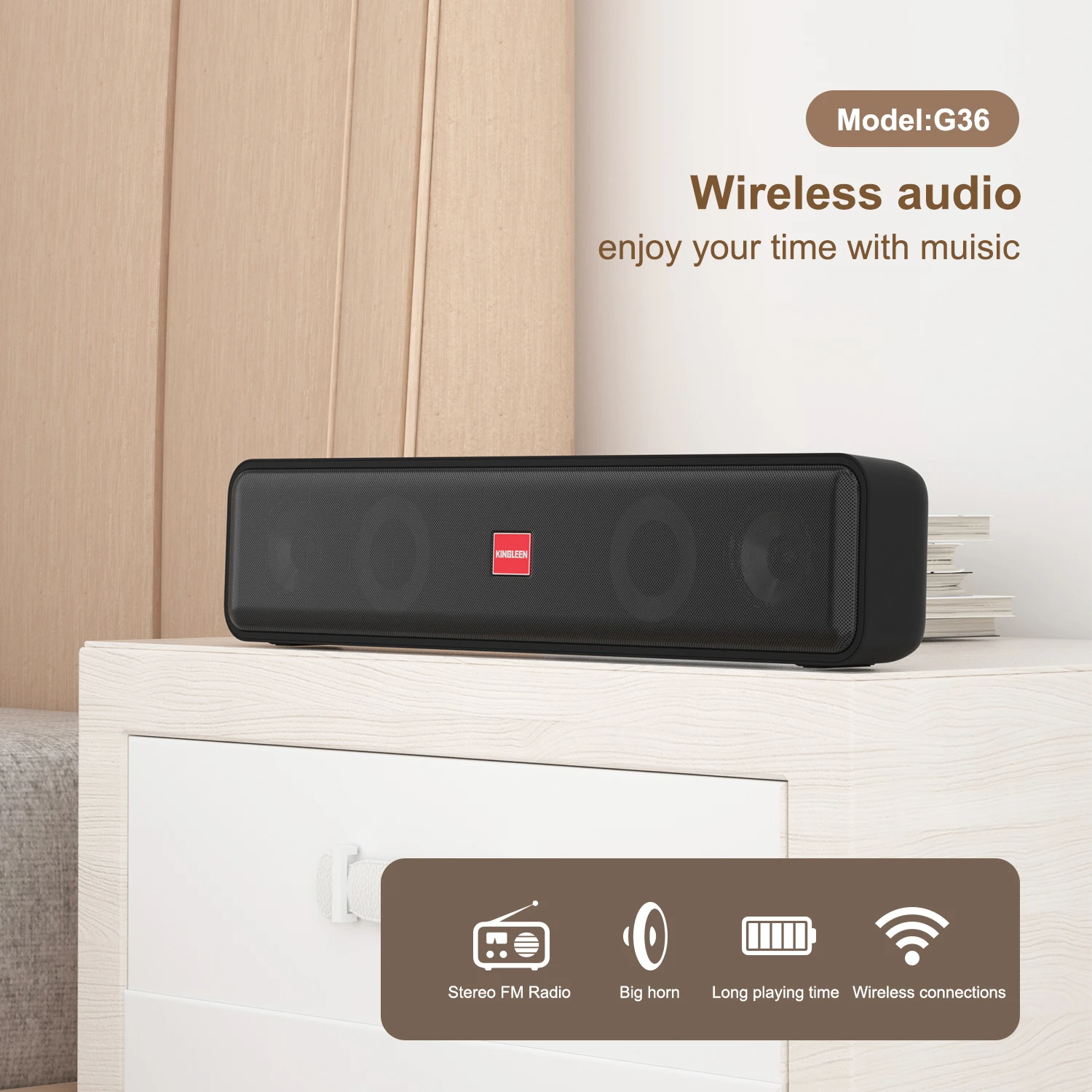 KINGLEEN Лидер продаж динамик G36 3d Мини Bluetooth беспроводной портативный Ipx7 водонепроницаемый стерео объемный звук 1500