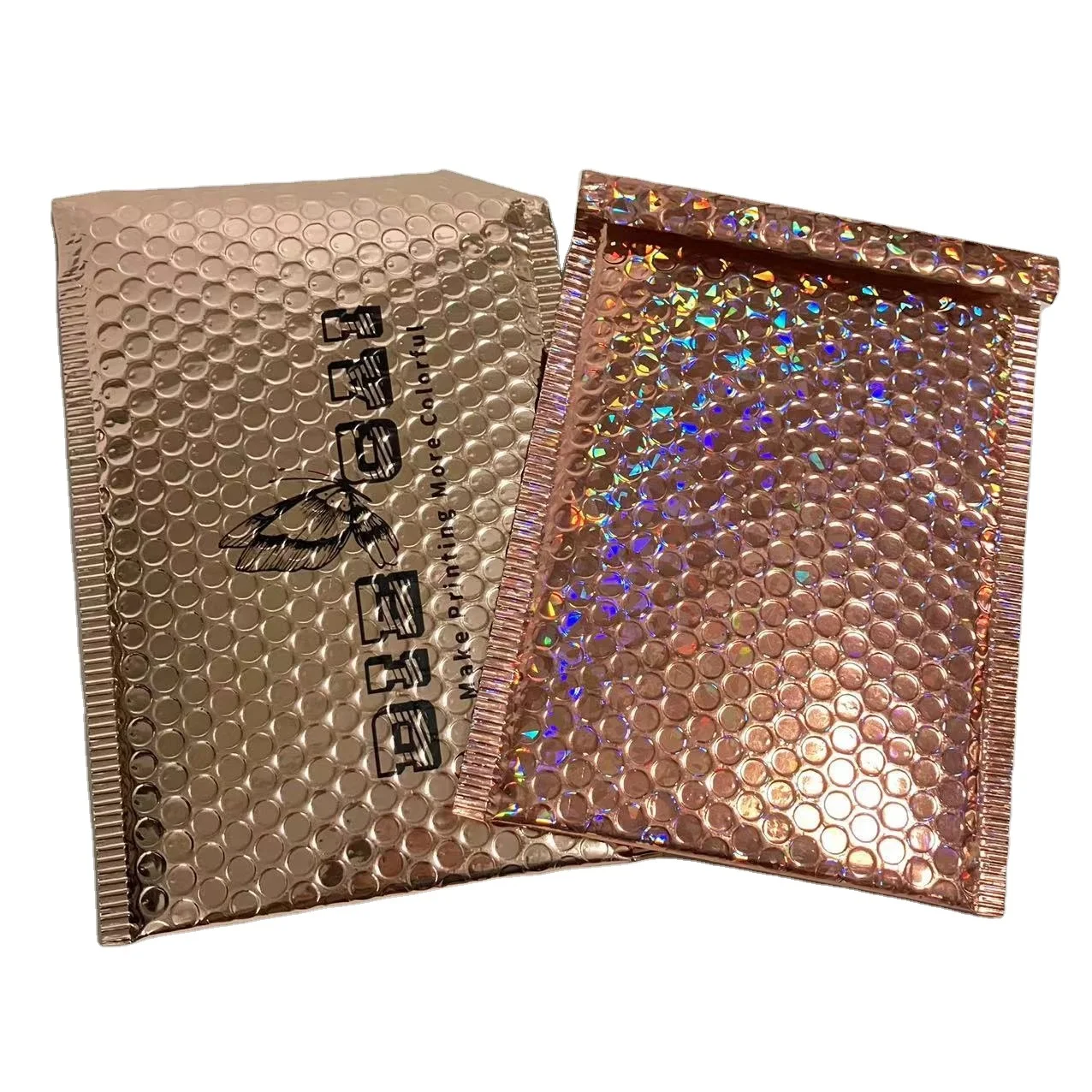 Metallic Strong Adhesive Air Packing Mailing Tear Proof Custom Logo Shipping Padded Bubble Mailer Bags for Express Delivery