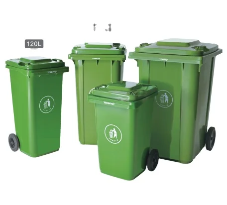 100 120 240 360 Liter Plastic wheelie Waste Dustbin With Two Wheels Outdoor Garbage Trash Can