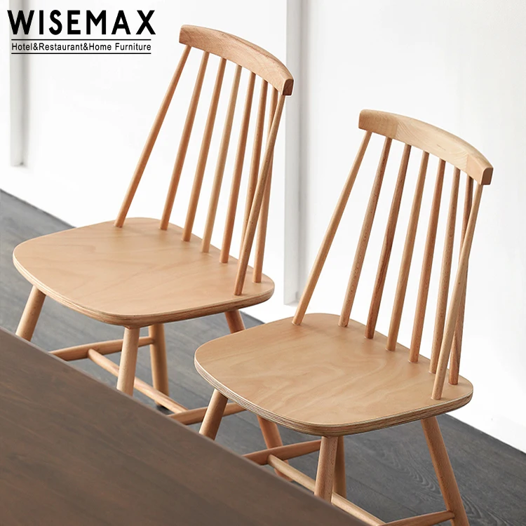 WISEMAX FURNITURE Wholesale wood chair furniture Modern solid wood designs cafe chairs for restaurant