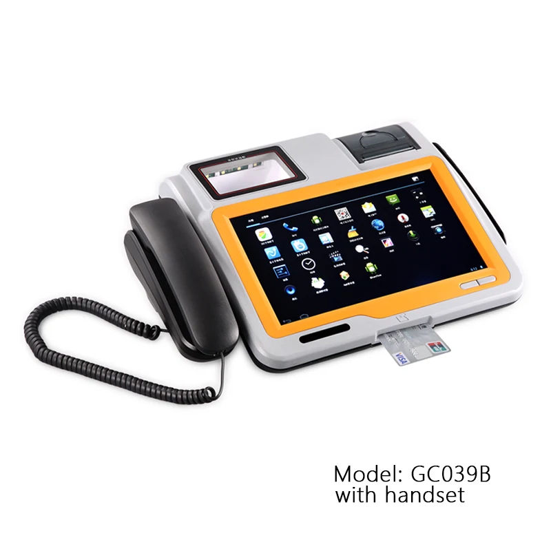 10.1inch wireless routing tablet pos terminal  with thermal printer Desktop billing  POS machine QR code reader pos hardware