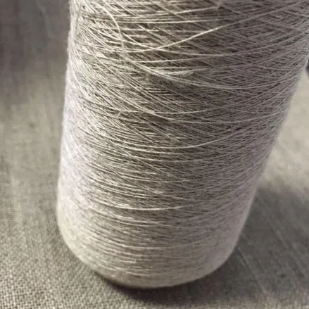 natural color/semi-bleached color 100% natural fiber linen yarn