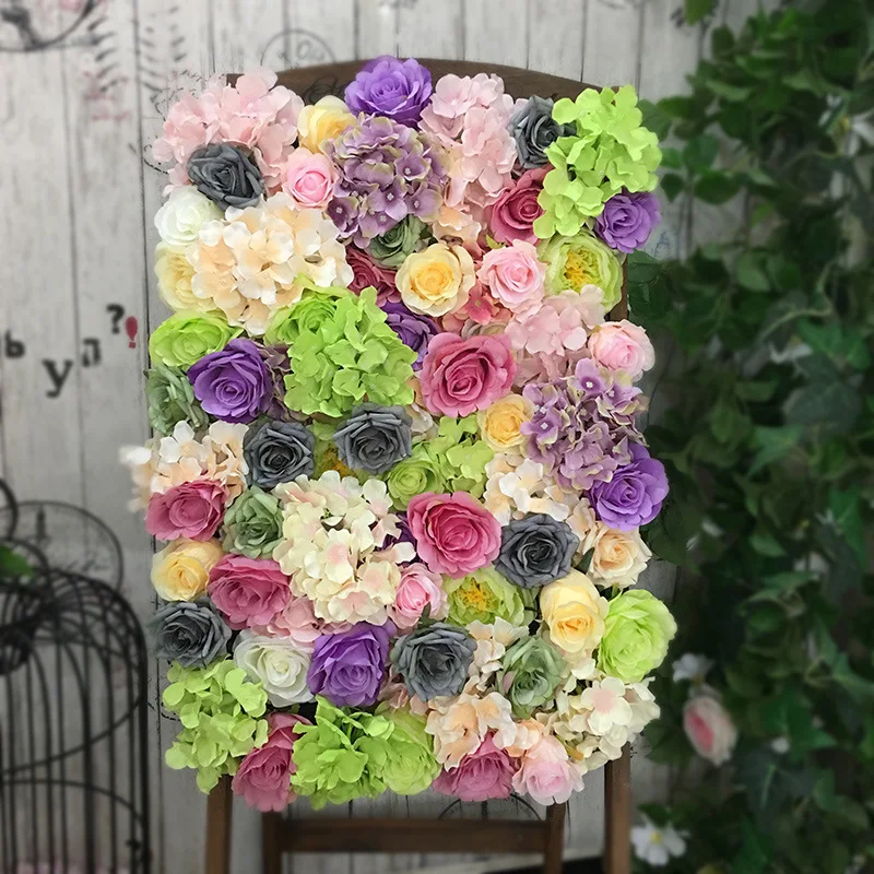 Wholesale Artificial Flower Wall Panel Silk Flower Wall Decoration White Flower Wall for Decoration