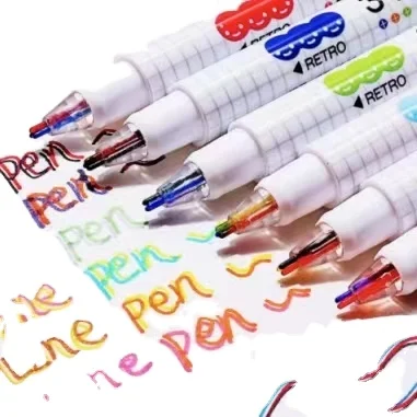 2022 Hot selling creative dreamy multicolor three line pen set