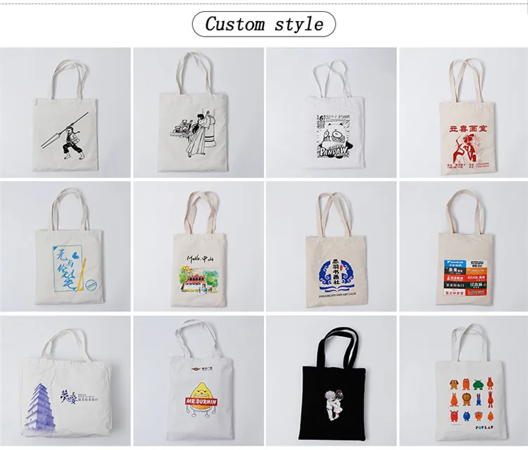 
Custom Personalised Printed Tote Shopping Bag Cheap Organic Cotton Bags With Logo 