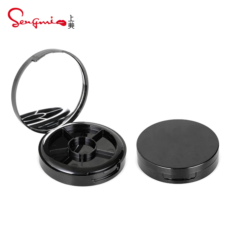 8 5g элегантный круглый пластиковый набор кисточек для макияжа тени век упаковочной коробки 6 видов цветов круглые пустые палитры теней