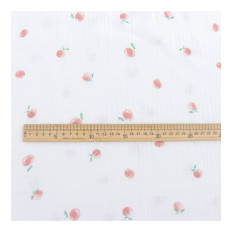 Premium price cotton double crepe printed baby baby fabric