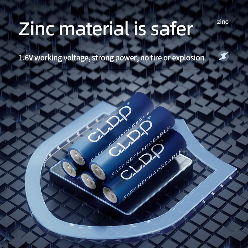 High capacity 1.6v NiZn rechargeable aaa batteries long cycle life reusable aaa battery bulk personalized