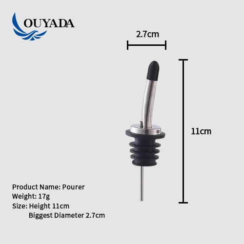 Factory Direct Customized Branded Stainless Steel Whiskey Liquor Bar Cocktail Drink Water Champagne Wine Bottle Pourer