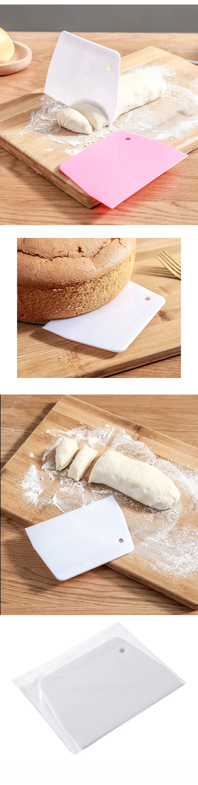 Innovative food grade 10*10*10cm Plastic baking scraper