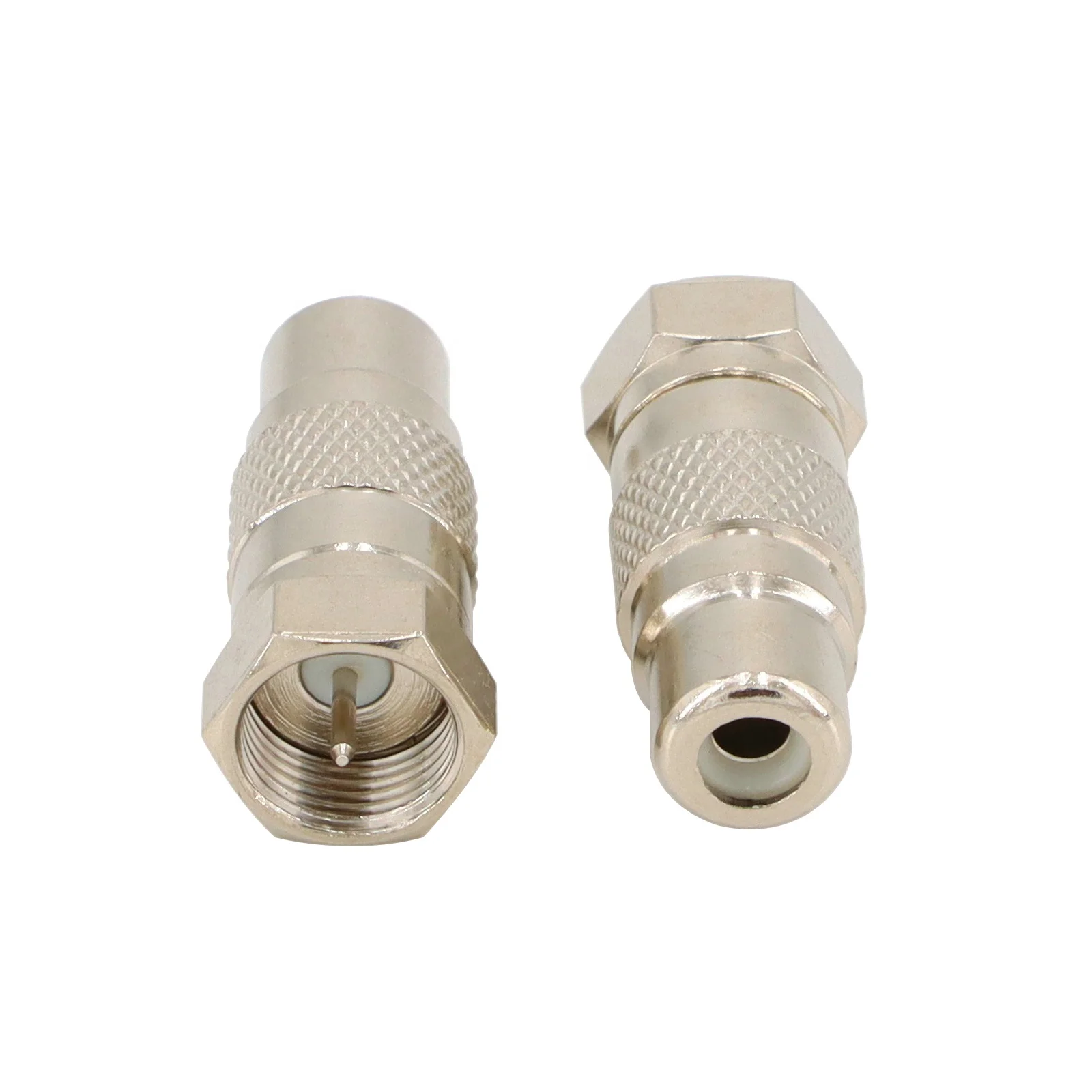 RCA Female to F-Type Male RF Adapter Coaxial Connector for Sega Atari 2600 7800 Coleco Commodore Gaming Systems