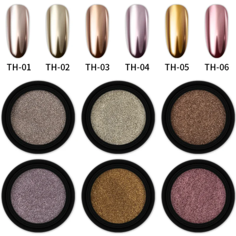 Hot Selling Mirror Powder Nail Art Pigment Manicure 40 Colors Decoration Holographic Fine Mirror Powder