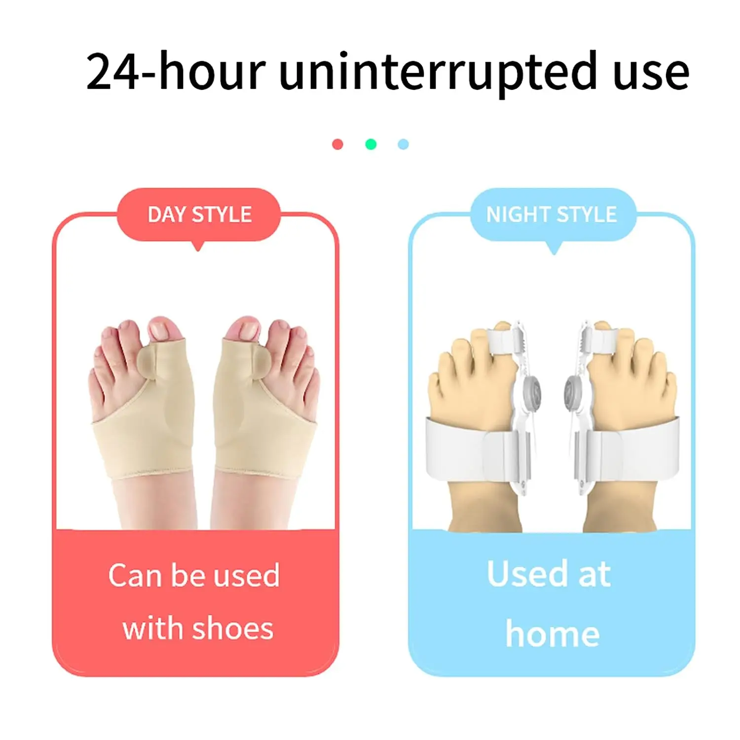 Bunion Corrector for Women and Men Orthopedic Toe Straightener, Adjustable Bunion Splint with Toe Separator  Day Night Support