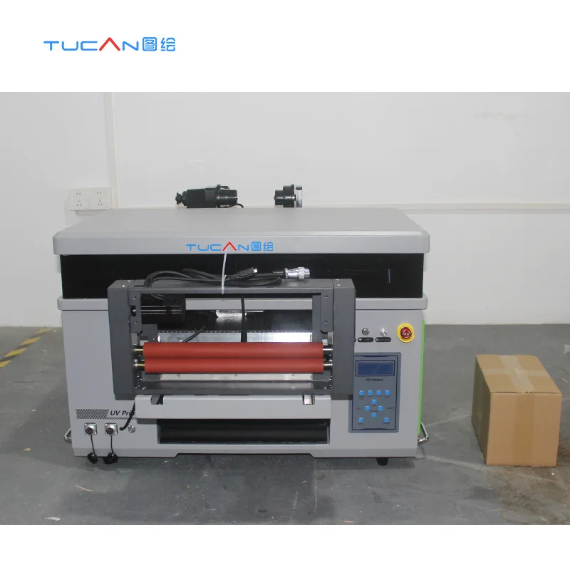 UV 4060 3 in 1 multi-function flatbed UV printer for acrylic cylinder for bottle UV DTF film sticker printing with XP600 I1600