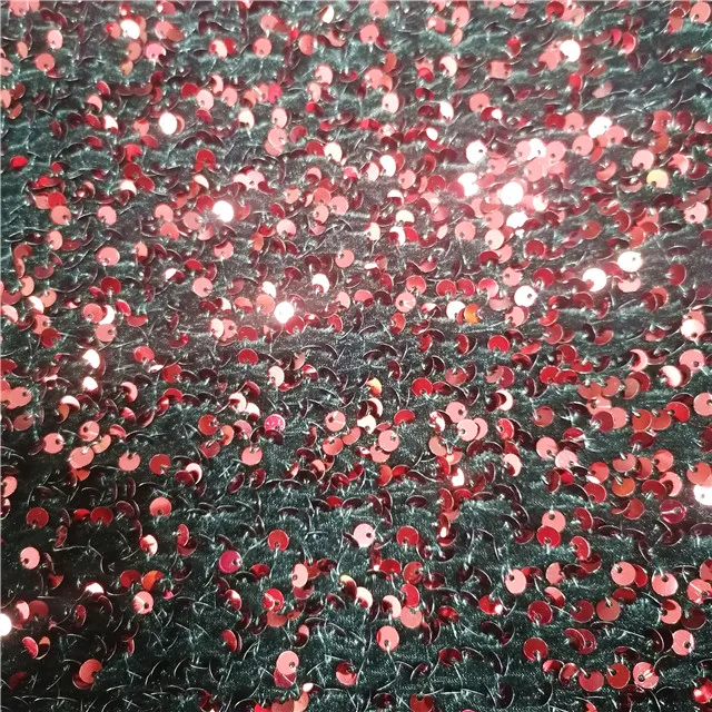 China manufacturer high grade luxury polyester spandex knitted italy black gold beaded embroidery velvet fabric for cloth