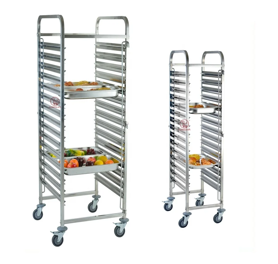 Hotel restaurant supplies Stainless Steel Gn Pan Trolley Wholesale Metal Food Tray Trolley Rack Accept Customization
