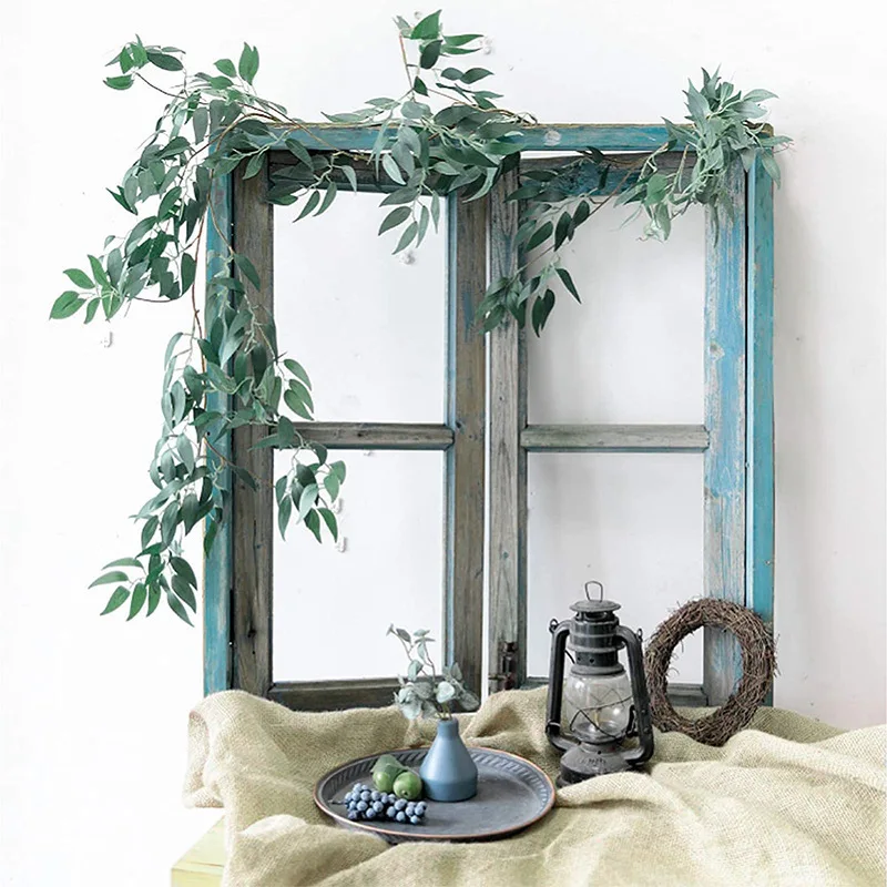 artifical willow leaf vine artificial greenery garland silk hanging plant