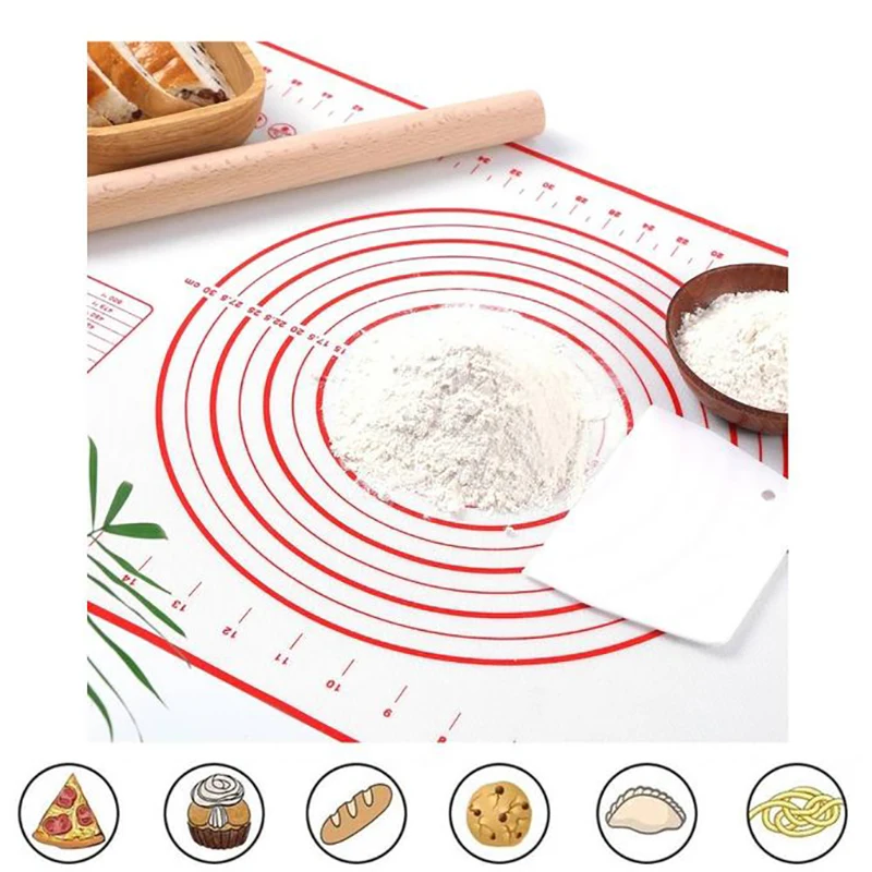 Promote the sales heat resistant silicone mat silicone fiberglass easy to store pastry mat kneading mat accessories 40*60 cm