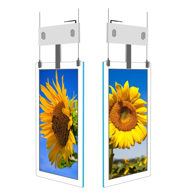 43 inch double side hanging advertising machine thin window double screen hanging vertical high-definition LCD display