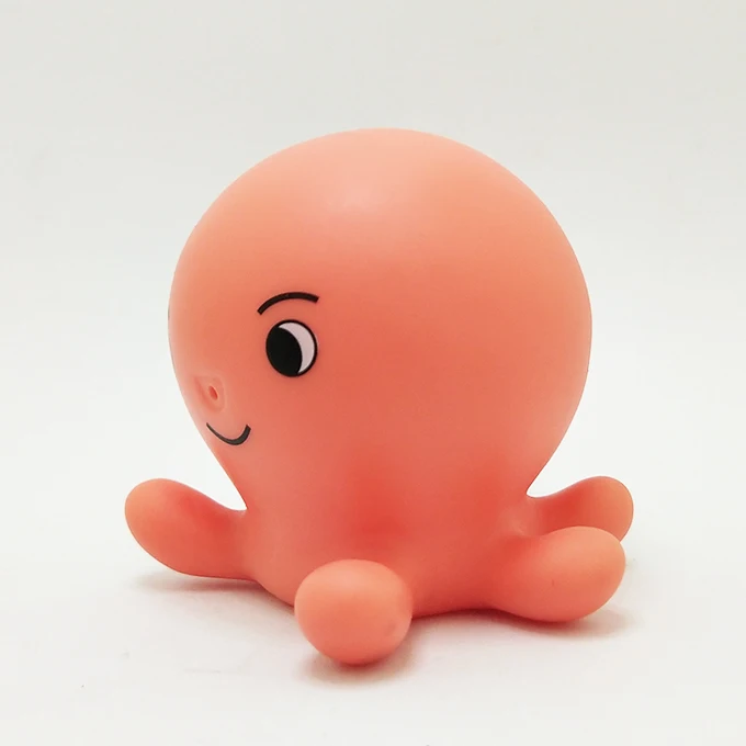 Bath Toys Vinyl Eco-friendly Spray Water Bath Animal squid game Baby rubber Toys for kids