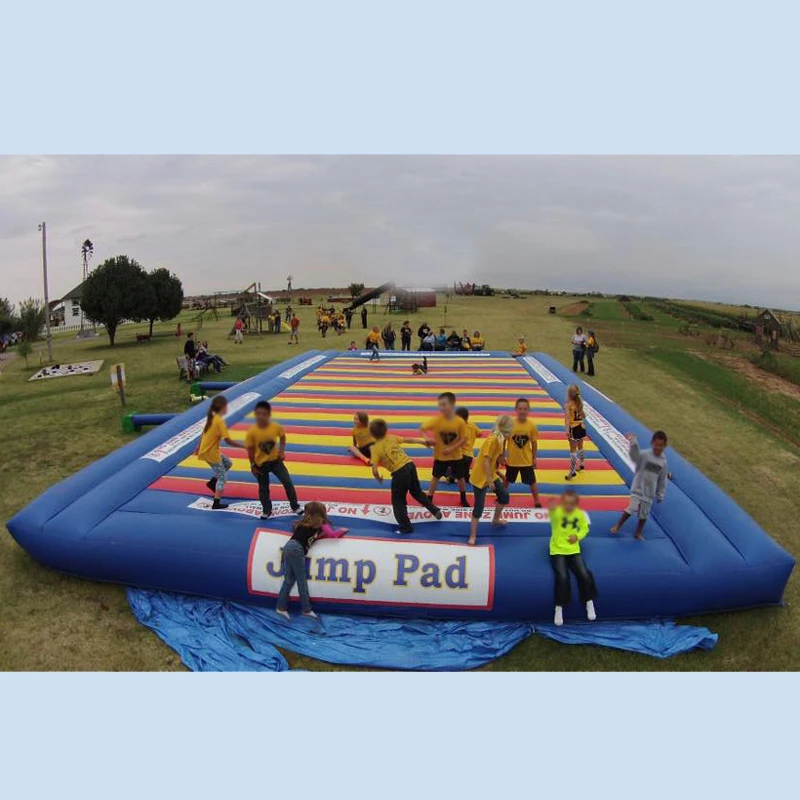Outdoor kids n adults giant inflatable jumping pad made of 0.55mm pvc tarpaulin from China jumping pillow factory