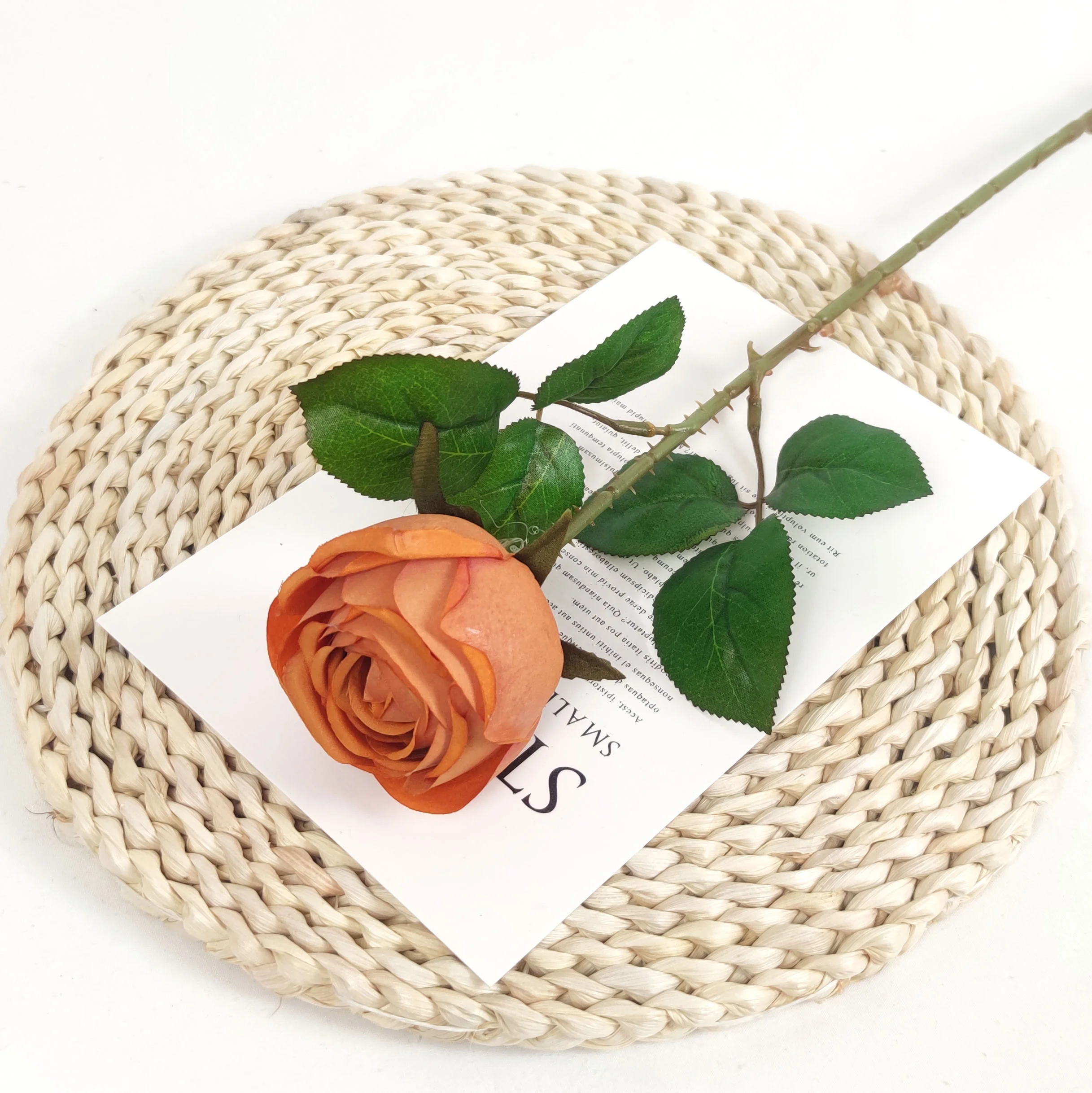 YIWAN wholesale Real Touch silk high branch diamond roses Red Artificial Flowers Fake Rose Home decoration for Bridal Wedding