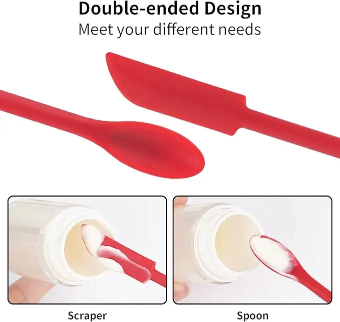 Hot Mini Makeup Spatula Silicone Spatula Set 3PCS Multifunctional Spatula for food Bottle Beauty Tiny Lotion Jar Scraper