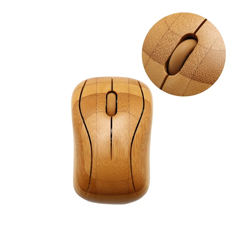High Quality Bamboo Wood Cheap Promotional Gift Fashion Wireless usb Wooden Bamboo Mouse