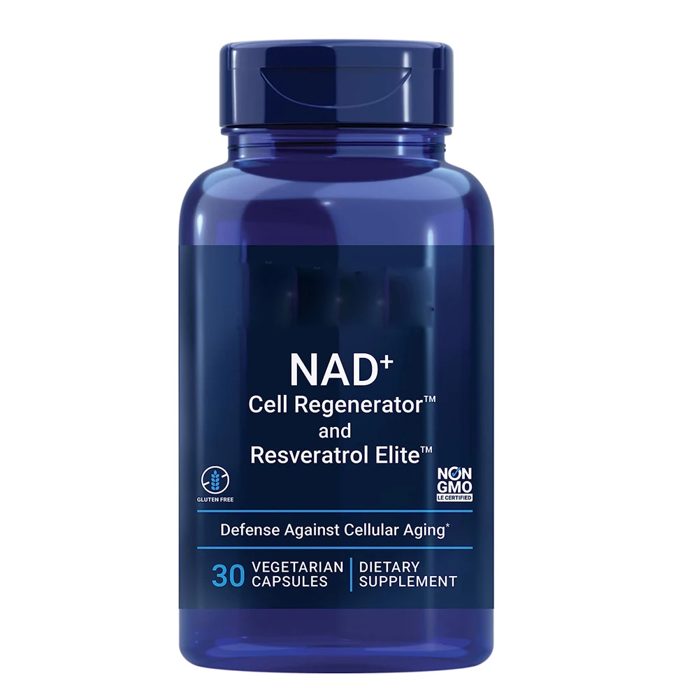 NAD+ Cell Regenerator and Resveratrol Elite NIAGEN nicotinamide riboside for Longevity Energy and oxidative Stress