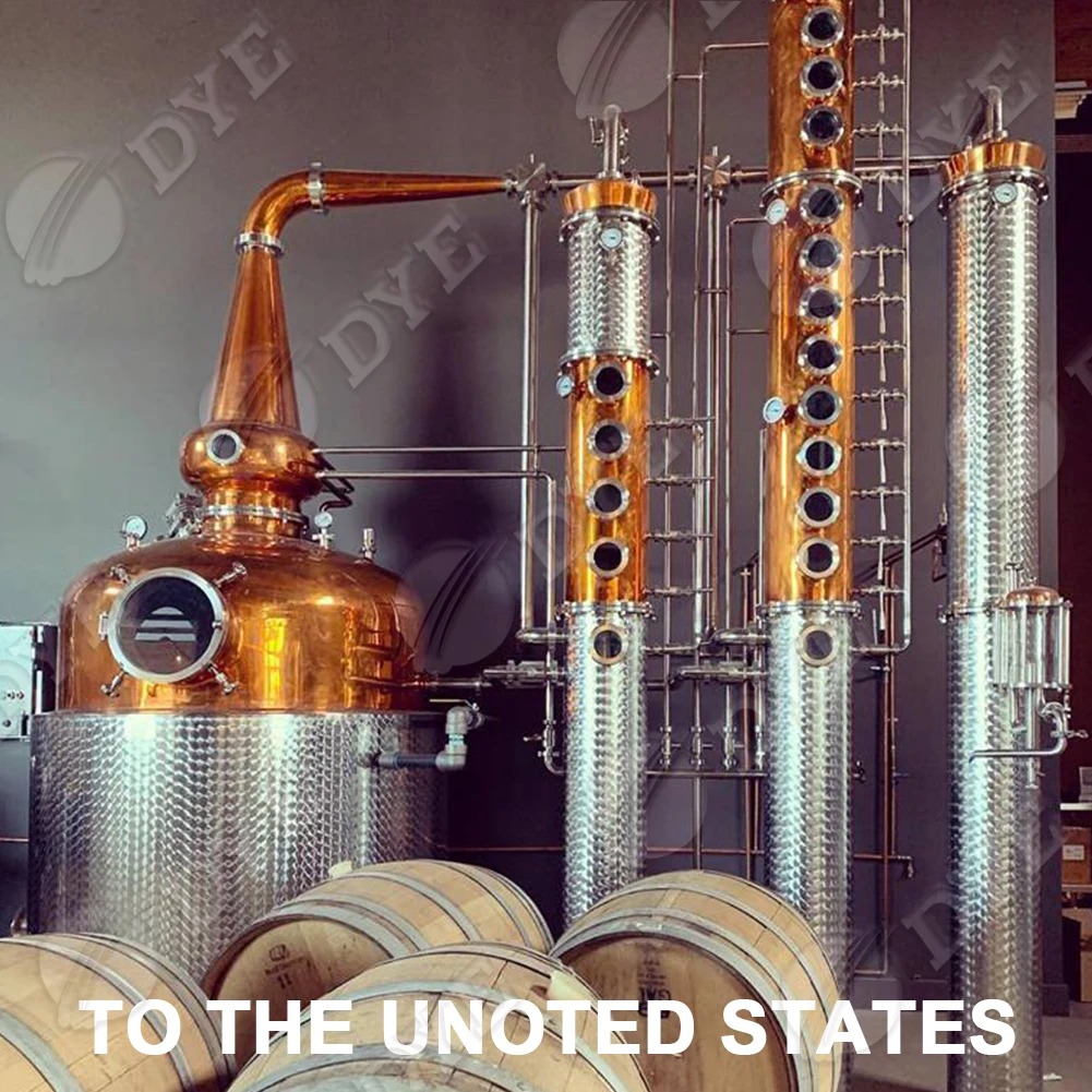 DYE 500L alambique hybrid still helmet reflux Колонка para ресторанте