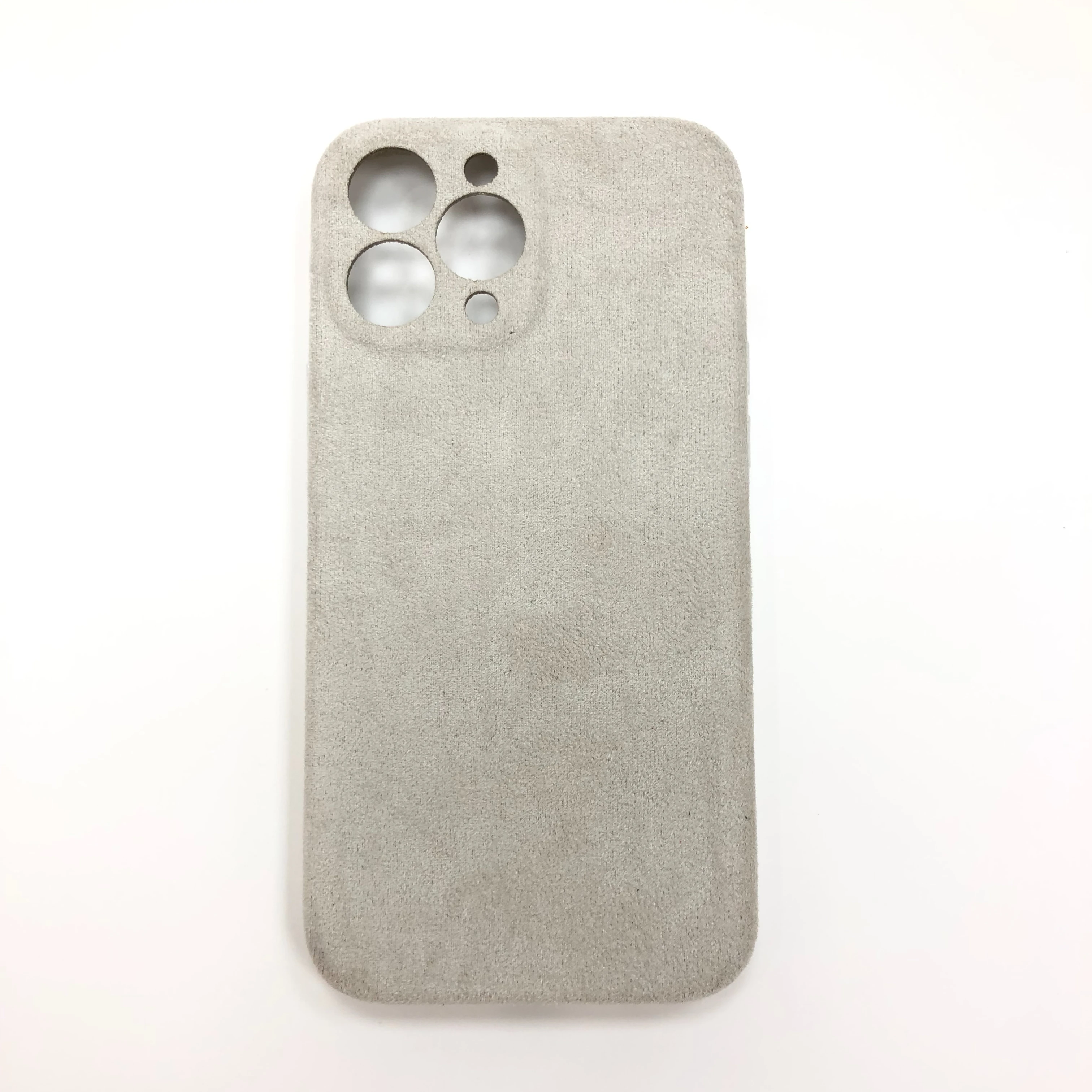 High Quality Suede Leather Phone Case With Color Metal Buttons sides leather Downy  Suede Phone Cover