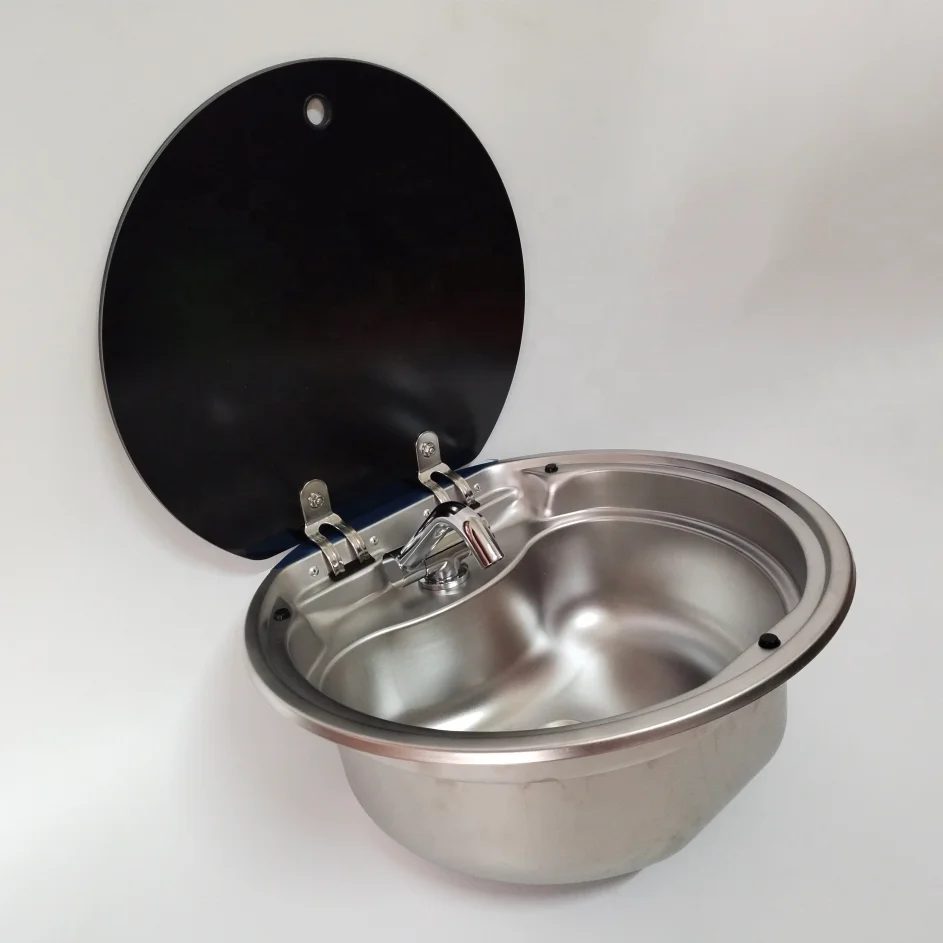 Rv Parts Round Sink Stainless Steel Modern Hand Made Kitchen Sink Aero Brand Commercial Kitchen Stainless Sinks