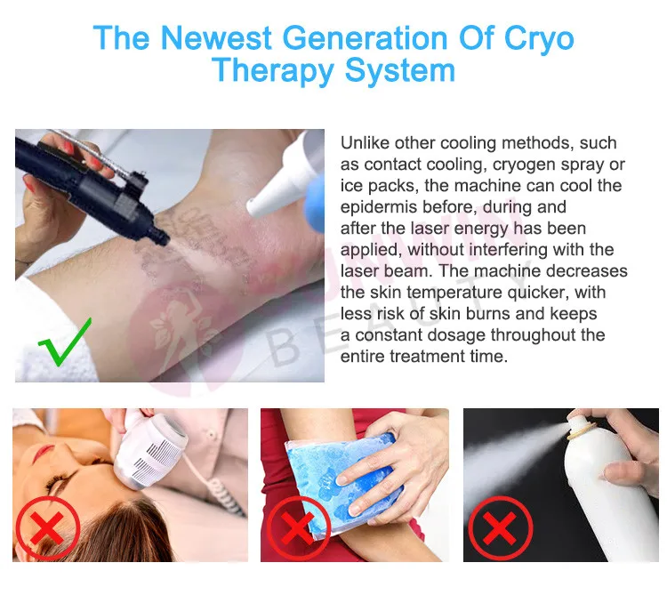 Tattoo Removal Vertical Pain Relief Cryo Therapy Skin Cooling Device Zimmer Cold Air Skin Cooler Avoid Thermal Injury Machine