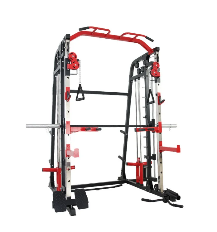 Manufacture smith machine gym rack multifunctional squat rack bodybuilding trainer commercial barbell frame fitness equipment