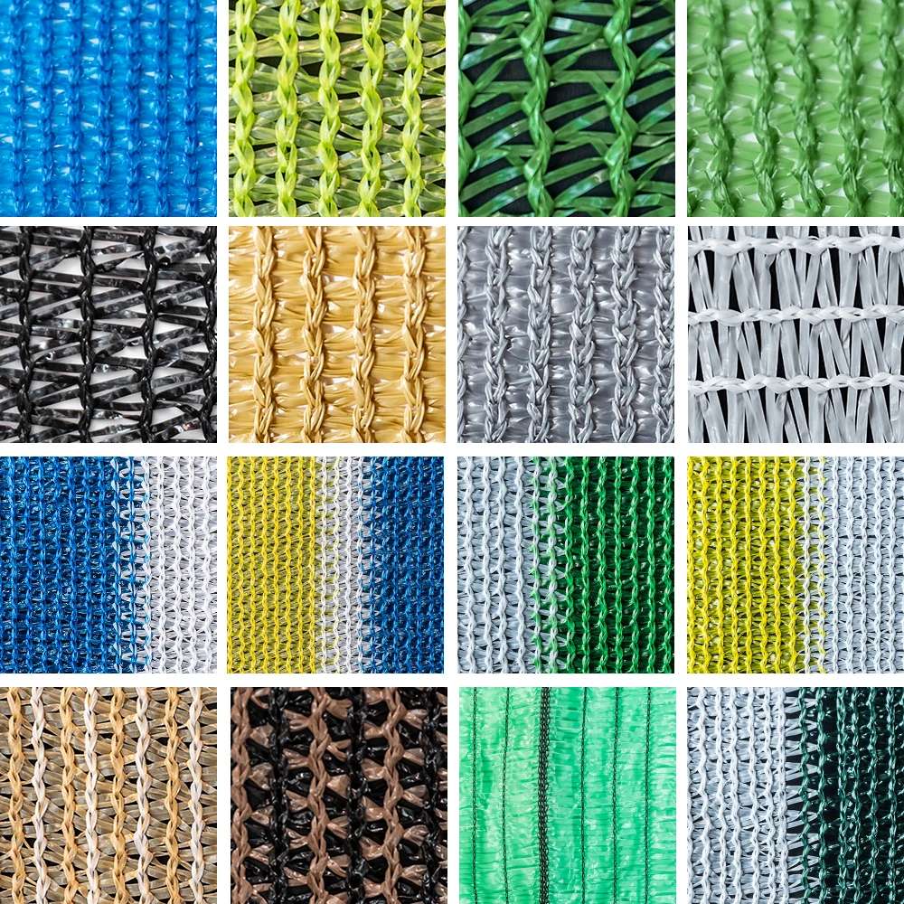Factory Supply Discount Price Hdpe Material Shades Sail Anti UV  Sand color Sun Shade Garden Plastic Net Shading