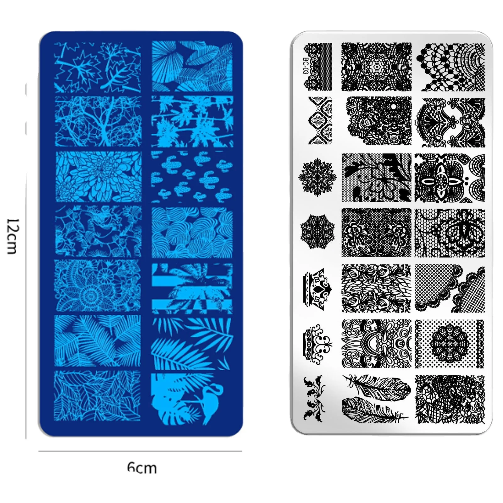 wholesale new design Nail Art Stamp Plates Stainless Manicure Flower Crown Strips Lovers butterfly shape nail art Template