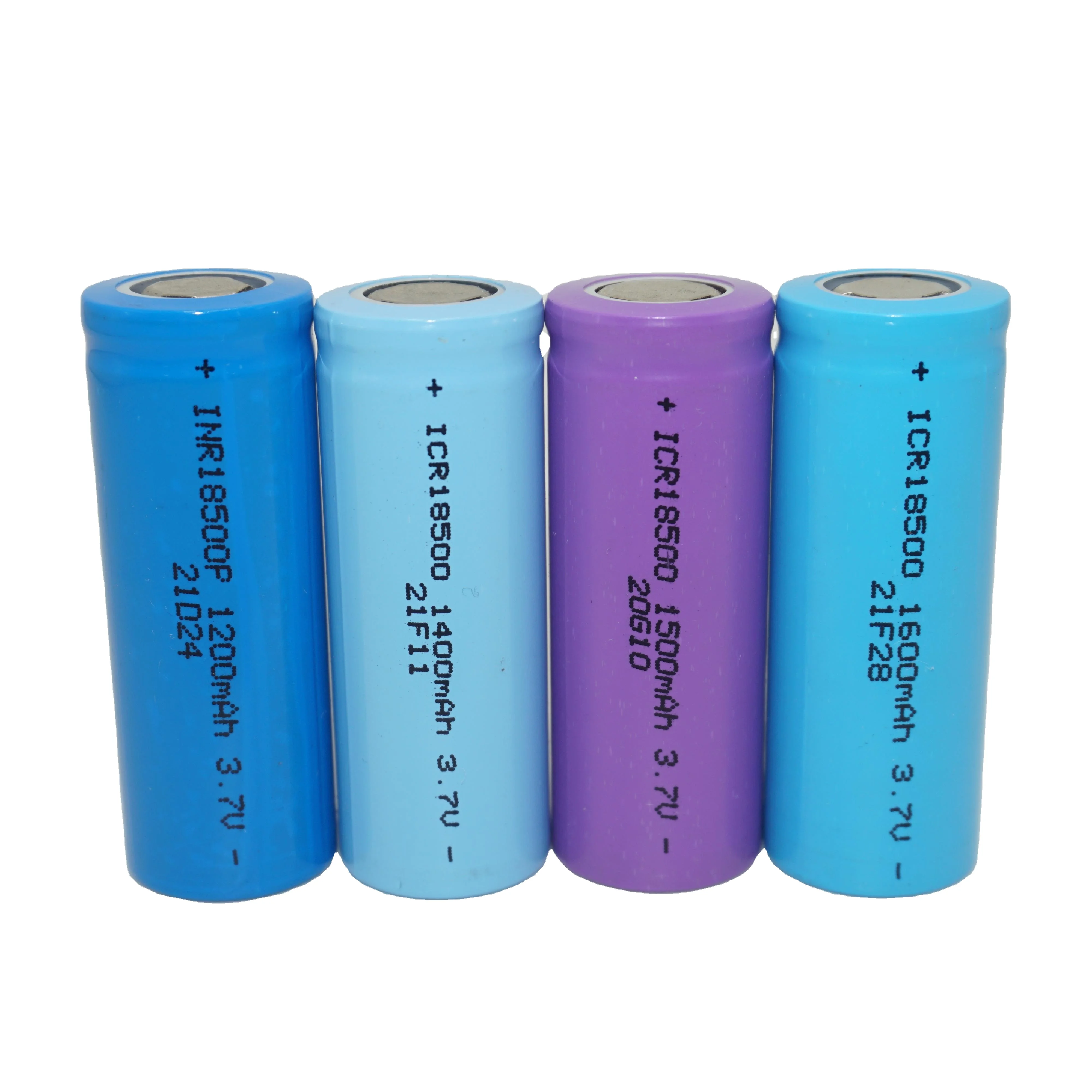 INR18500 3.7V 1600mAh li-ion rechargeable battery cell A size cylindrical lithium battery