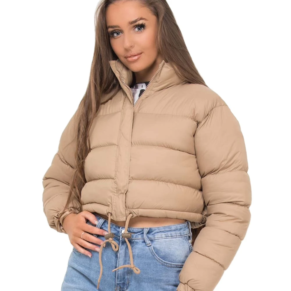 Amazon  Suppliers padded down cropped bubble puffer jacket women