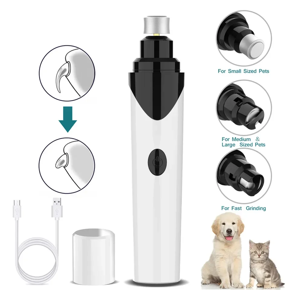Electric Cat Dog Nail Paw Painless Nail Claws Cutter Pet Nail Grinder Trimmer Grooming Scissors Tool