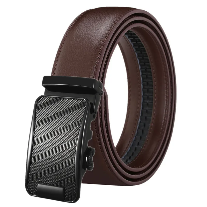 alloy buckle Genuine leather cowhide Men Automatic buckle belts Leather for man