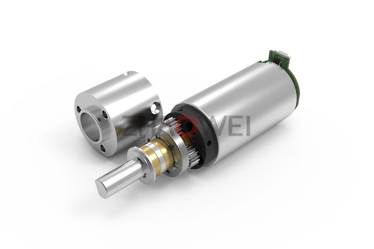 ZHAOWEI MD022022-1296 22mm 3v 6v 12v 24v 15kg.cm 6rpm low rpm Planetary Gearbox Brushless gear Motor for PTZ deceleration module