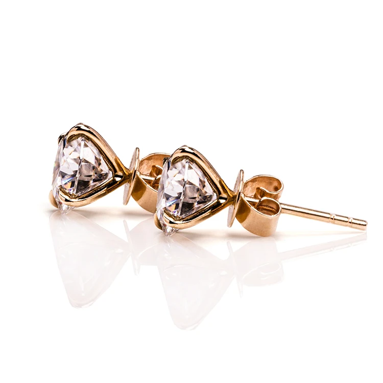 Korean Statement Stud Earrings Silver Gold Plated Earring Fashion Jewelry 2023 VVS Moissanite Earrings Women