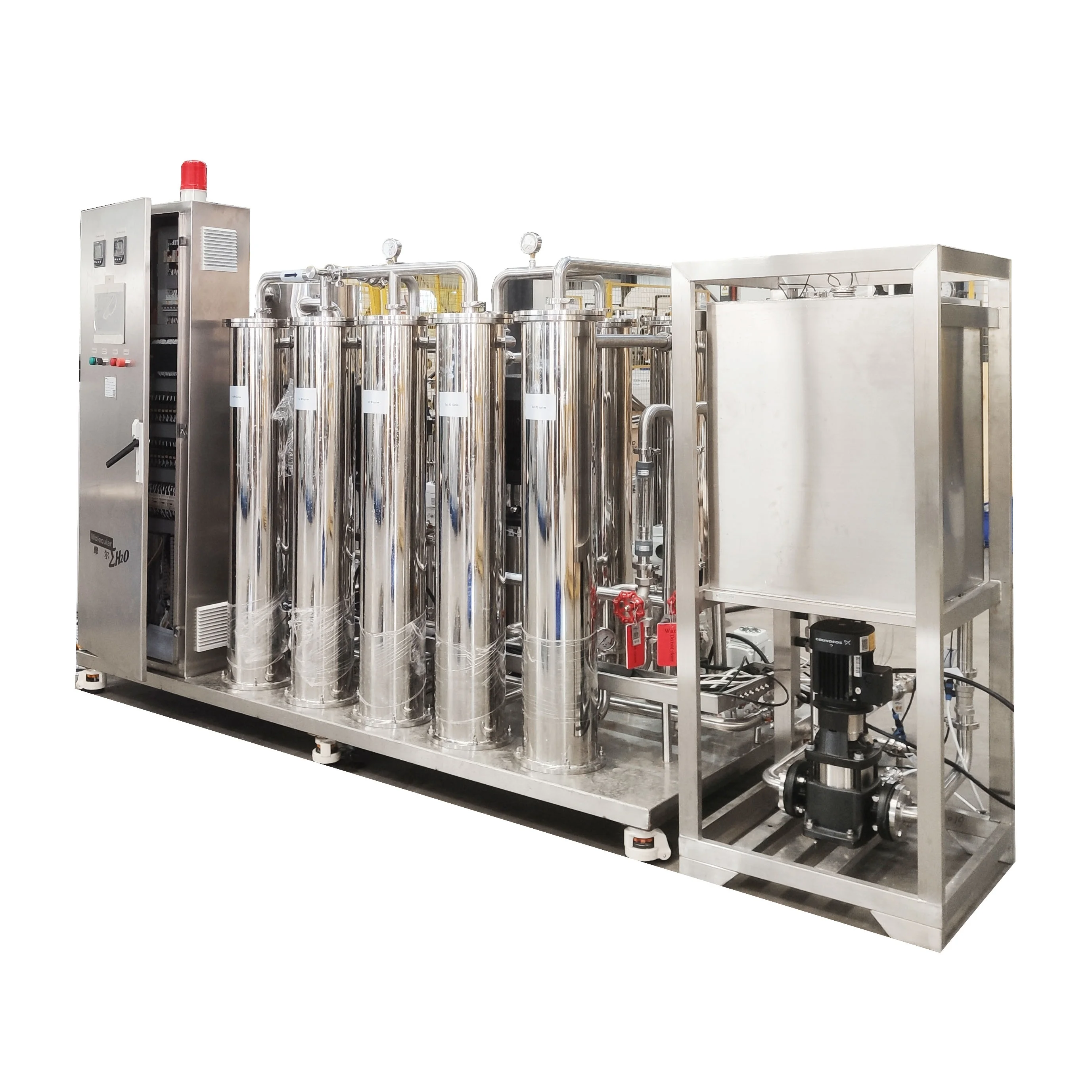 1000LPH Double RO Pure Water Purification System for Dialysis 10-20 Beds Units