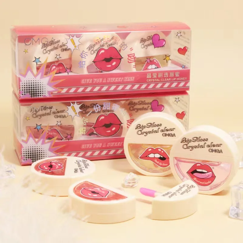 Wholesale OMGA Moisturizing  Lip Oil Hot Sale Moisturizing Lip Membrane  Hydrating Lip-shaped Vegan Waterproof Makeup